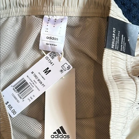 NWT Adidas Men’s Tiro Woven Track Pants Putty Grey Size M - Picture 3 of 9